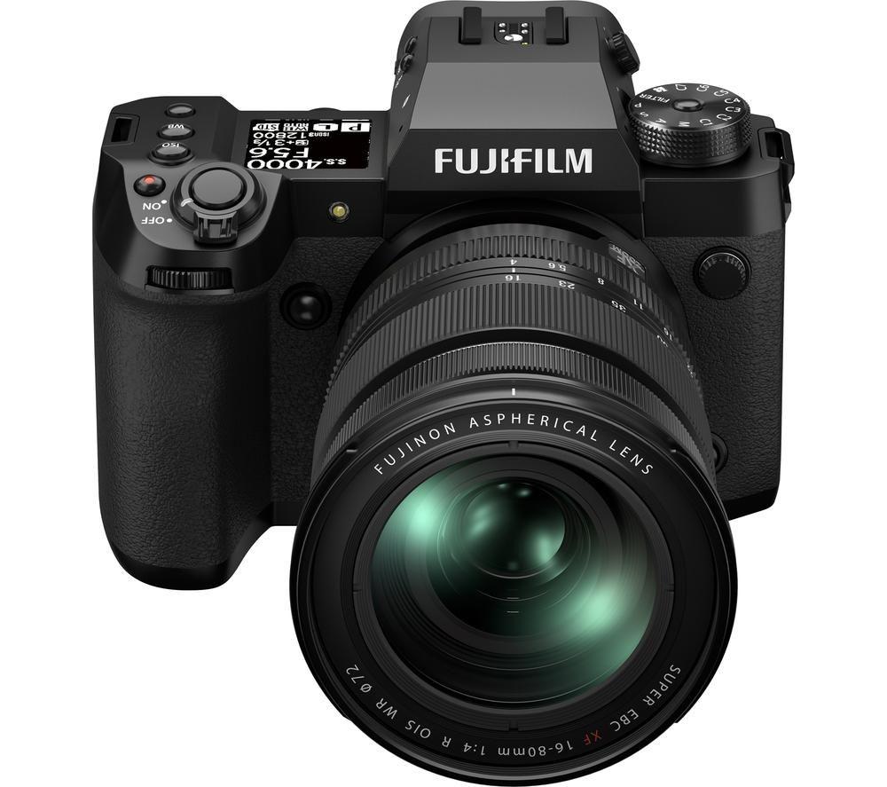 FUJIFILM X-H2 Mirrorless Camera with Fujinon XF 16-80 mm R OIS WR Lens - Black