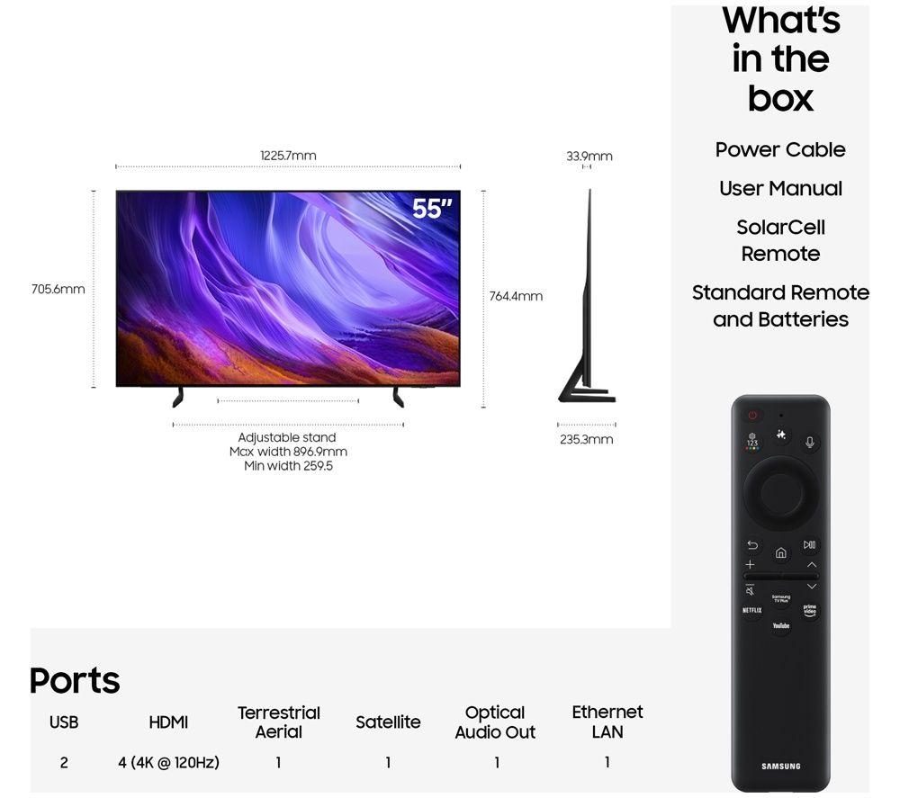 SAMSUNG S85H TV OLED 55" Antirreflejos 4K Vision AI Smart TV 2026 - QE55S85H