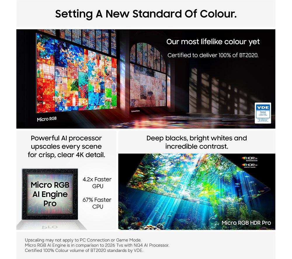 SAMSUNG R95H 75" Micro RGB 4K Smart AI TV 2026 - MRE75R95H