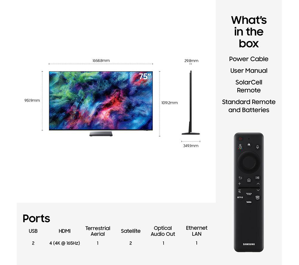 SAMSUNG R95H 75" Micro RGB 4K Smart AI TV 2026 - MRE75R95H