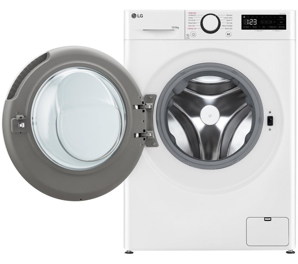 LG Series 4 AI Direct Drive FWY606WWLN1 WiFi-enabled 10 kg Washer Dryer - White