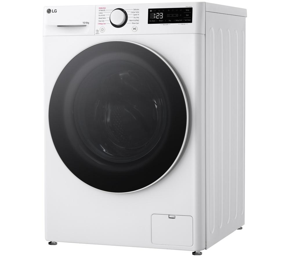 LG Series 4 AI Direct Drive FWY606WWLN1 WiFi-enabled 10 kg Washer Dryer - White