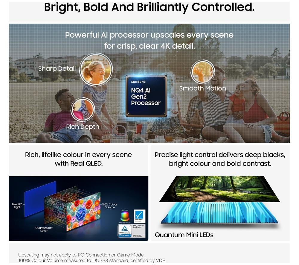 SAMSUNG QN80H 75" Neo QLED 4K Mini LED Vision AI Smart TV 2026 - QE75QN80H