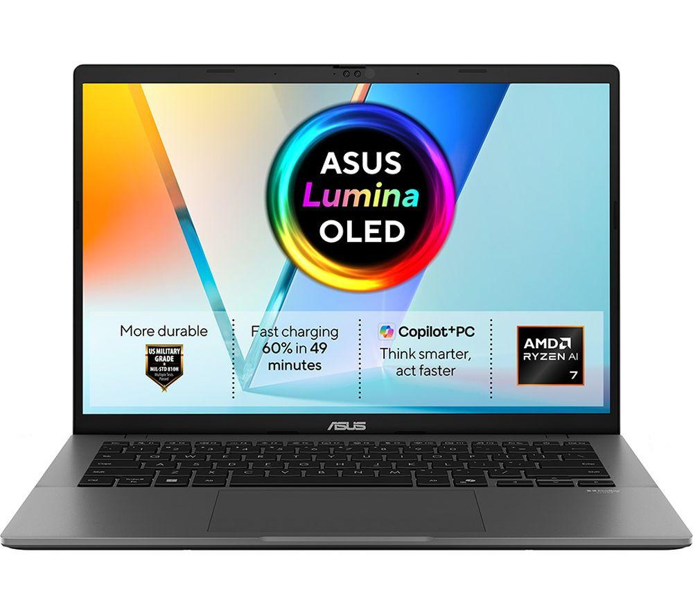 ASUS Vivobook 14 M3407GA OLED 14" Laptop - AMD Ryzen AI 7, 1 TB SSD, Grey