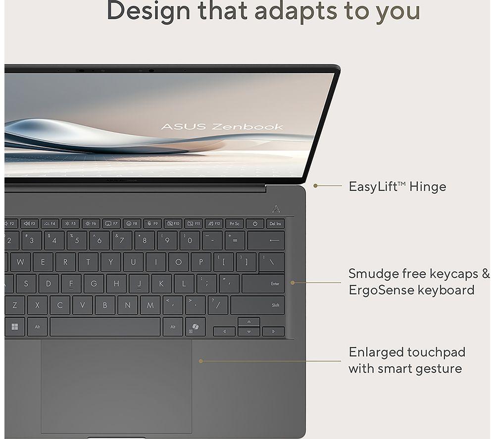 Portátil ASUS Zenbook A14 UX3407QA de 14", PC Copilot+ – Snapdragon X, SSD de 1 TB, Beige