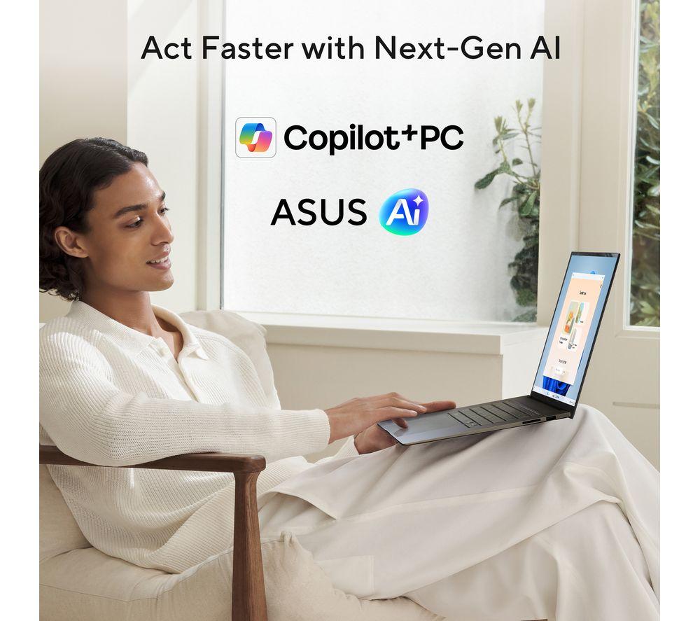 Portátil ASUS Zenbook S16 Copilot+ PC OLED de 16" - AMD Ryzen AI 7, SSD de 1 TB, Blanco Escandinavo