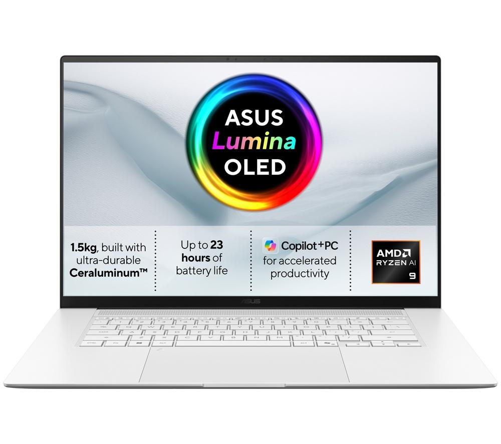 ASUS Zenbook S16 Copilot+ PC OLED 16" Laptop - AMD Ryzen AI 9, 1 TB SSD, Scandinavian White