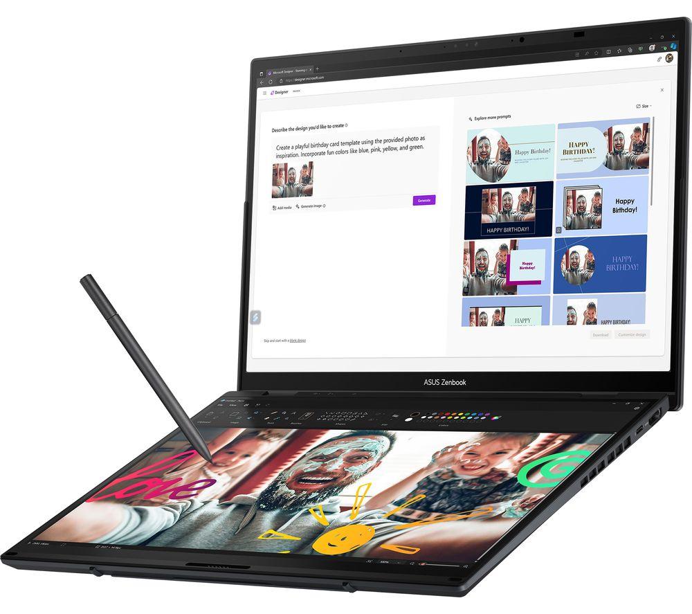 ASUS Zenbook Duo 14" 2 in 1 Laptop - Intel® Core™ Ultra 9, 2 TB SSD, Inkwell Grey