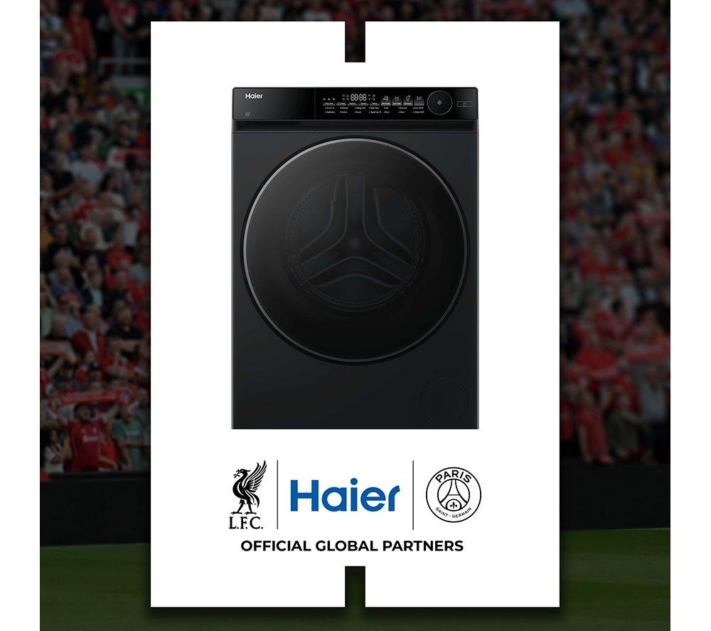 HAIER X5 Plus HW9BP14357AEBTUK WiFi-enabled 9 kg 1400 Spin Washing Machine - Black Steel