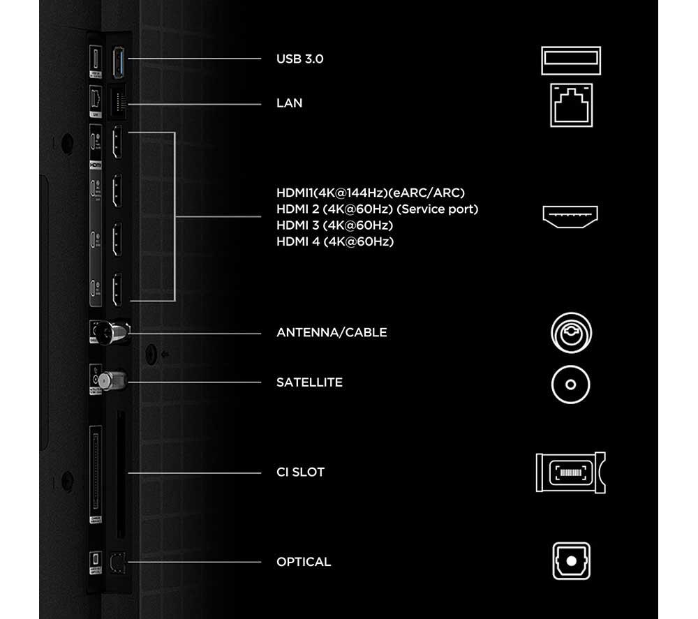 TCL C7L 65" SQD-Mini LED 4K HDR Smart Google TV - 65C7L-UK