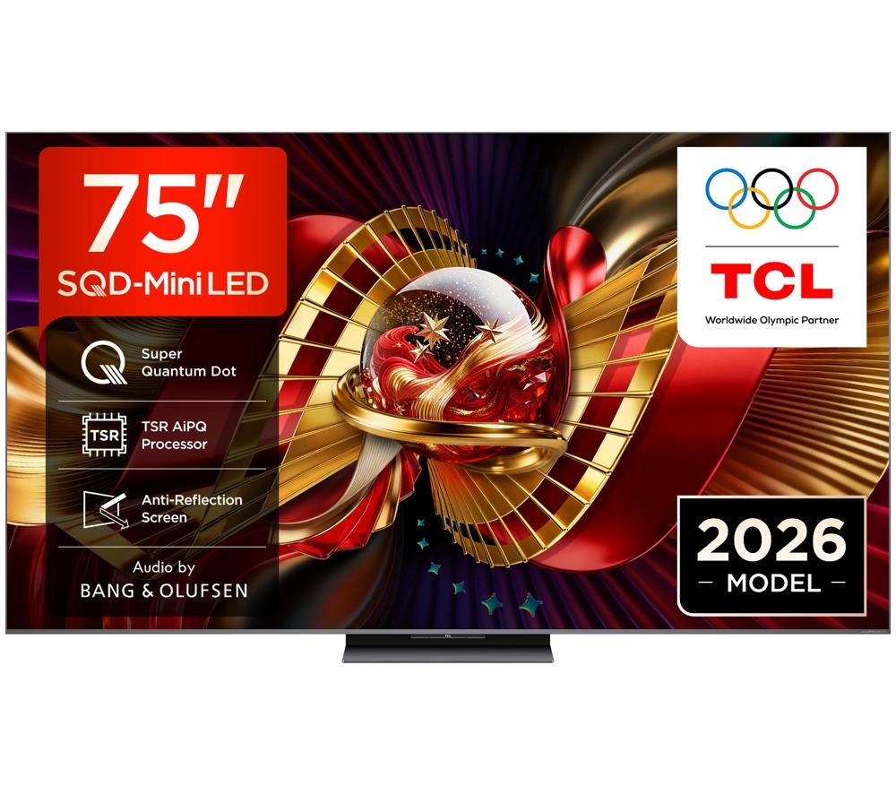 TCL C8L 75" SQD-Mini LED 4K HDR Smart Google TV - 75C8L-UK