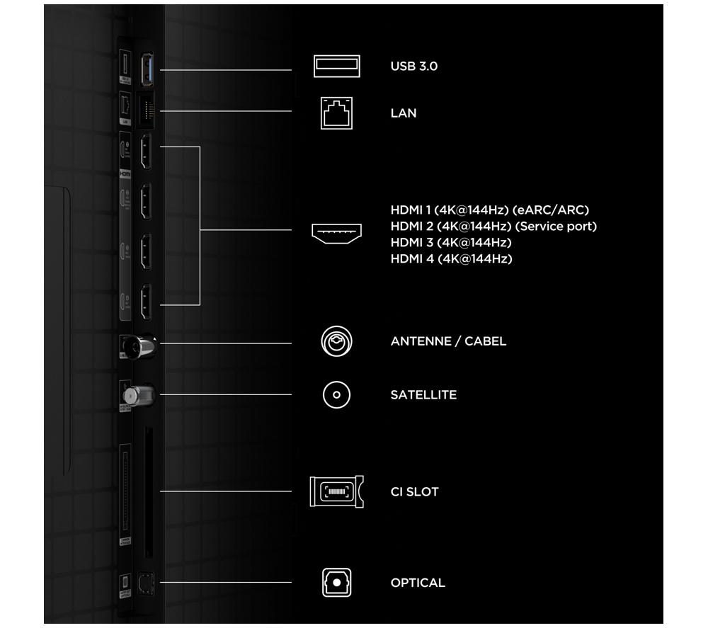 TCL C8L 75" SQD-Mini LED 4K HDR Smart Google TV - 75C8L-UK