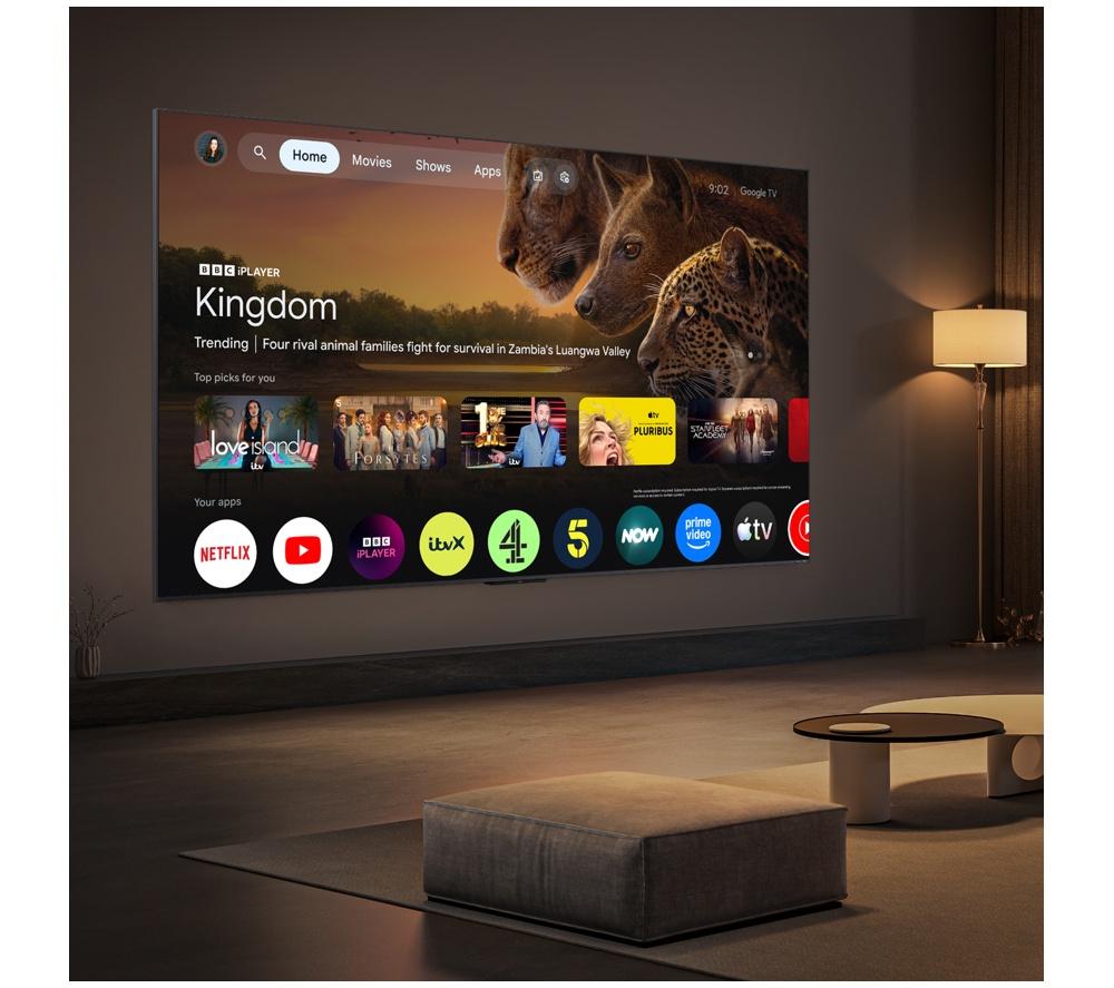 TCL C8L 75" SQD-Mini LED 4K HDR Smart Google TV - 75C8L-UK