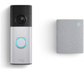 RING Battery Retinal 2K Video Doorbell Plus (Newest Gen) & Chime - Nickel Silver