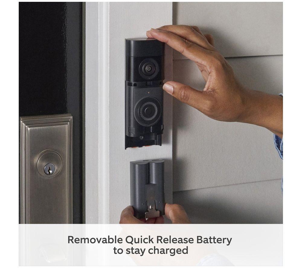 RING Battery Retinal 2K Video Doorbell Plus (Newest Gen) & Chime - Nickel Silver