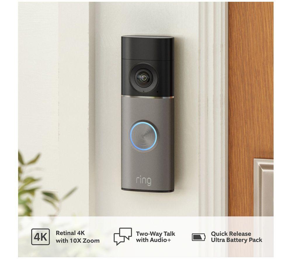 RING Akku-Videotürklingel 4K (neueste Generation) – Tiefsilber