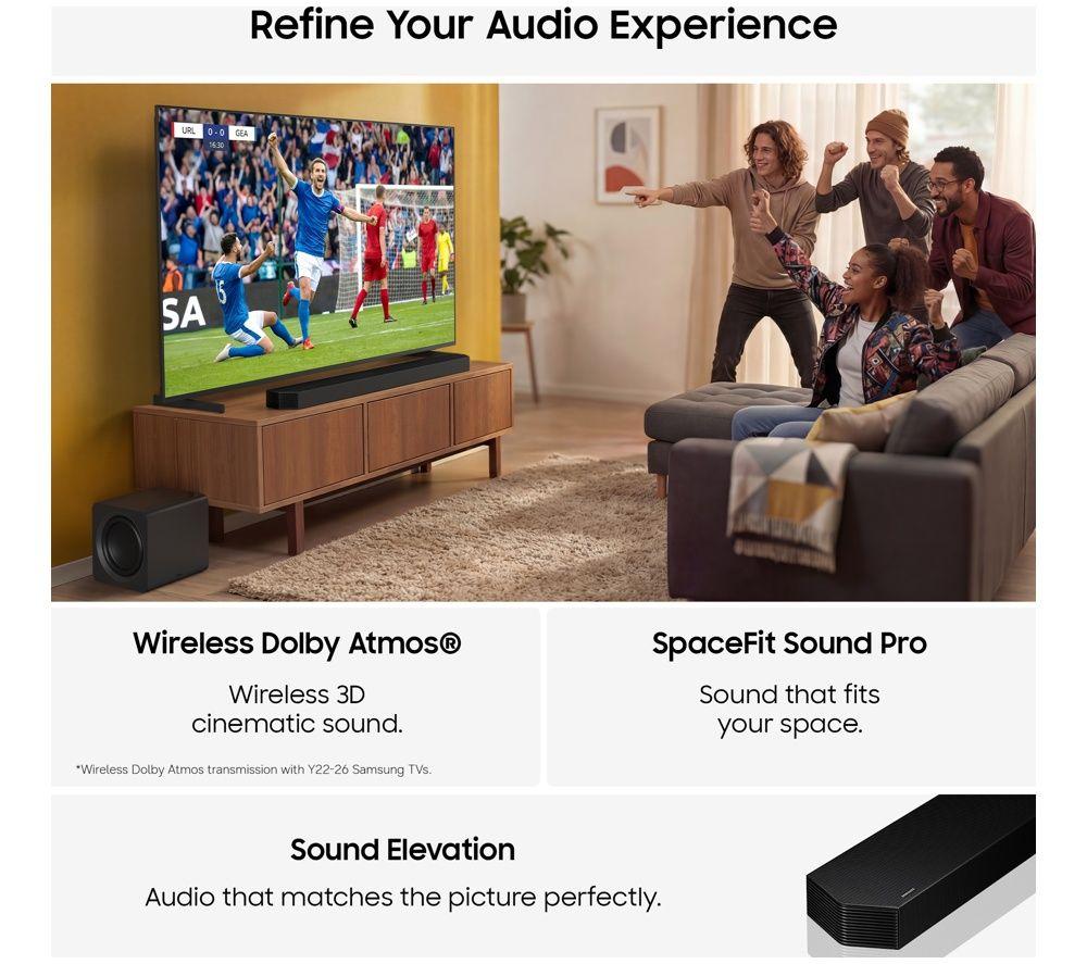 SAMSUNG HW-Q800H/XU Barra de sonido inalámbrica 5.1.2 con Dolby Atmos - Negro