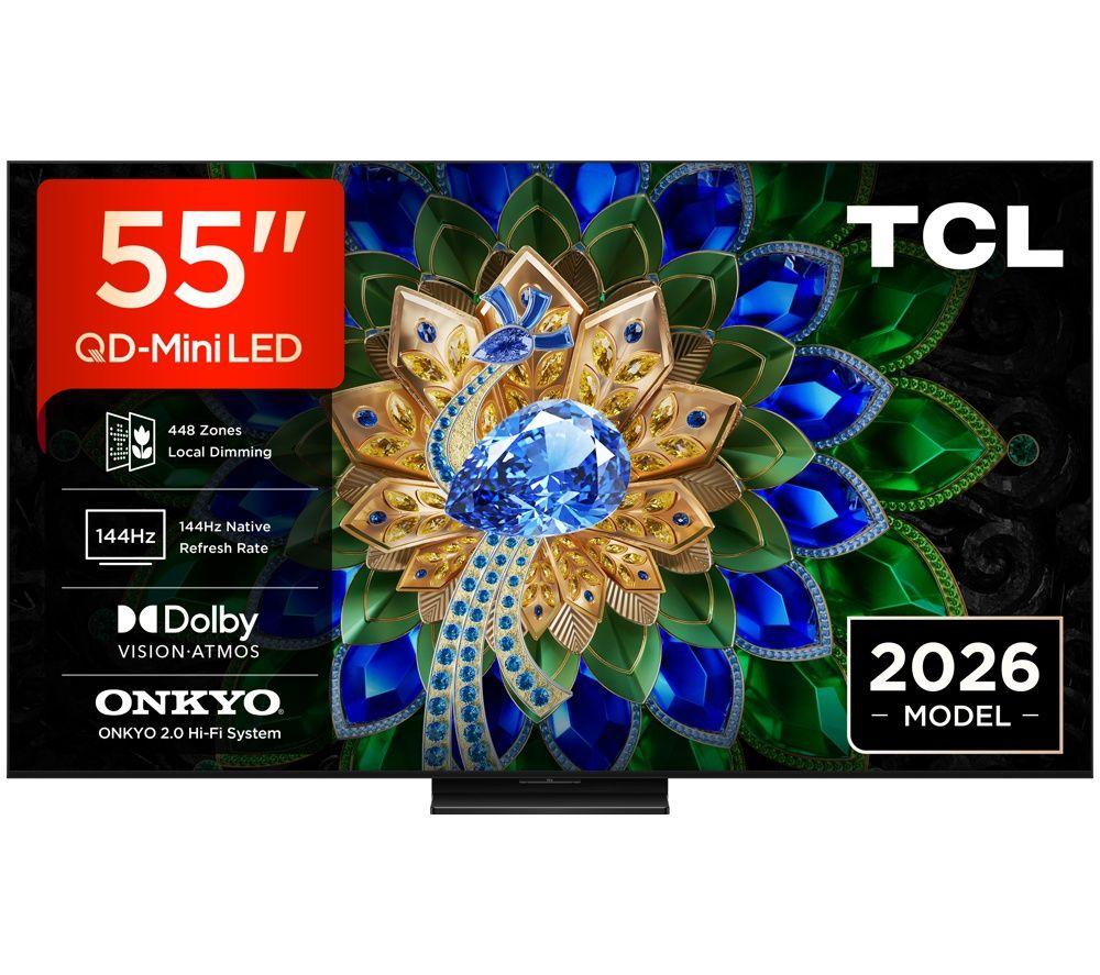 TCL A400U 55" Premium Wallpaper QD-Mini LED 4K HDR Smart Google TV 2026 - 55A400U-UK