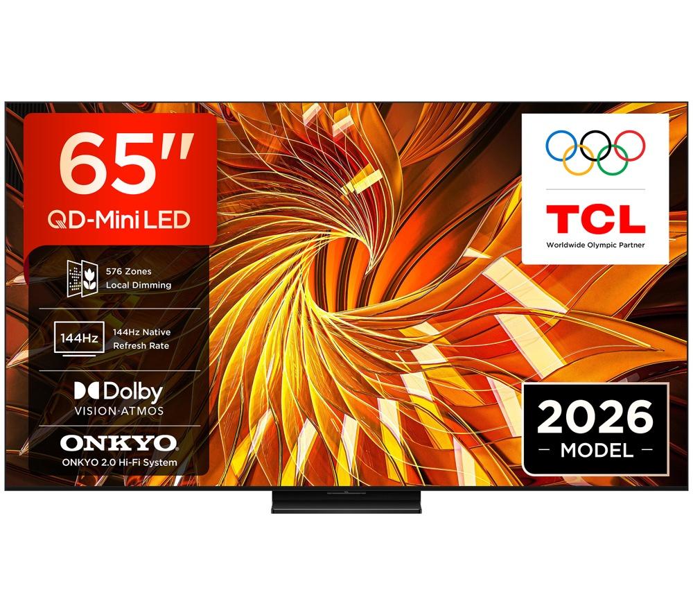 TCL A400U 65" Premium Wallpaper QD-Mini LED 4K HDR Smart Google TV 2026 - 65A400U-UK