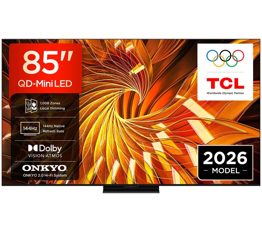 TCL A400U 85" Premium Wallpaper QD-Mini LED 4K HDR Smart Google TV 2026 - 85A400U-UK