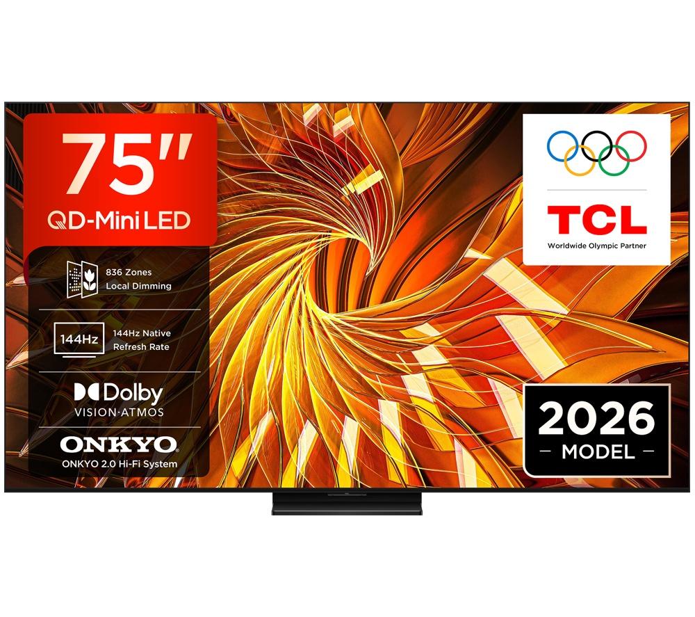 TCL A400U 75" Premium Wallpaper QD-Mini LED 4K HDR Smart Google TV 2026 - 75400U-UK