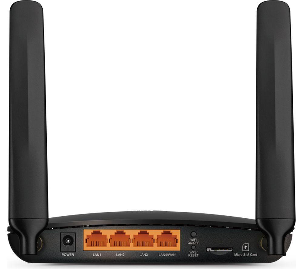 TP-LINK Archer MR200 WiFi 4G Router (AC 750, Dual-band) & 60 GB Data Pay As You Go SIM Card Bundle