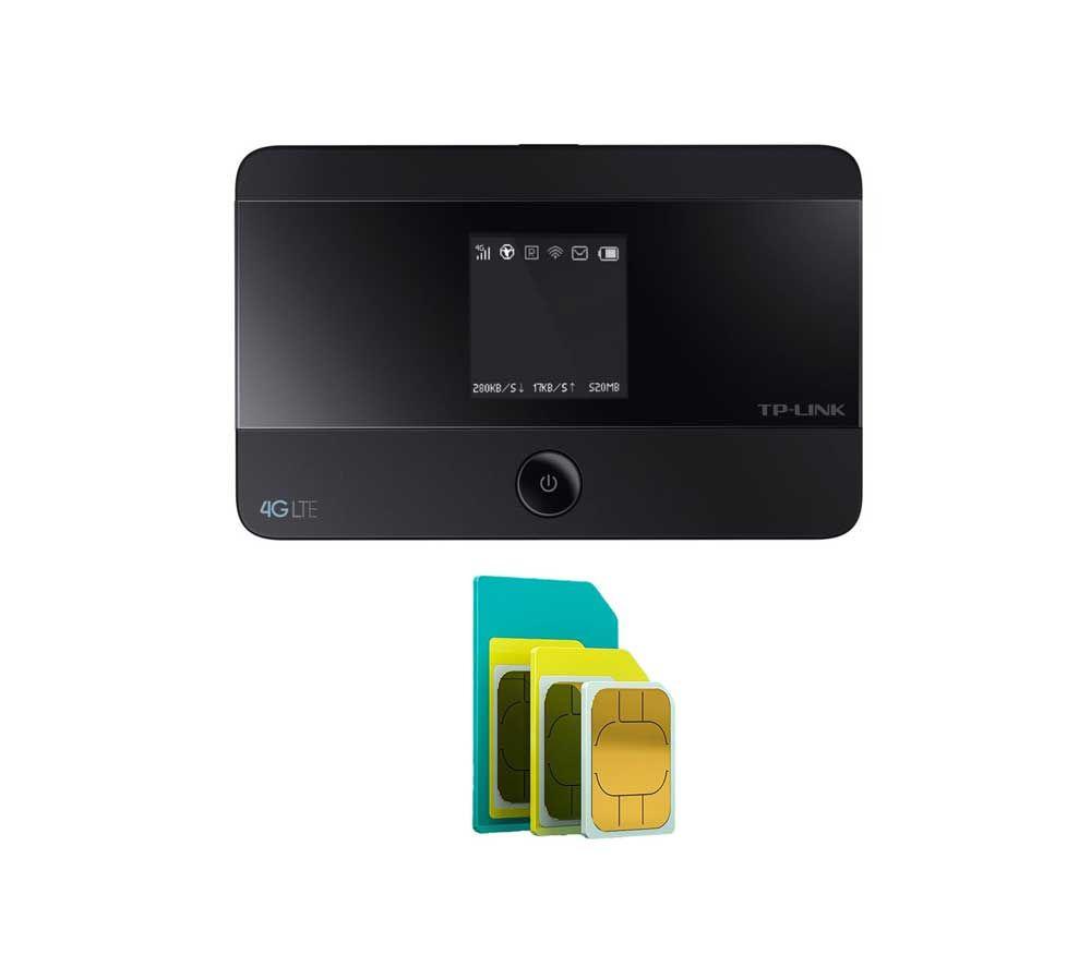 TP-LINK M7350 4G LTE Mobile WiFi & Pay As You Go SIM Card Bundle - 120 GB Data