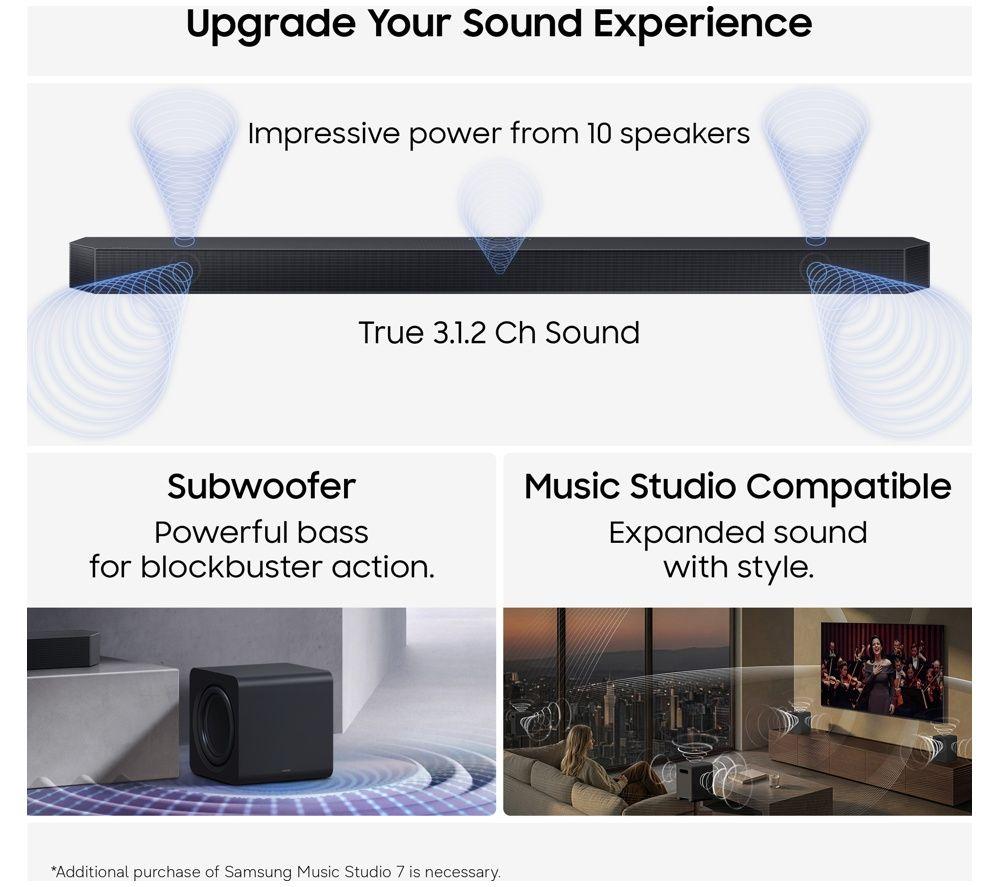 SAMSUNG HW-Q600H/XU 3.1.2 Wireless Sound Bar with Dolby Atmos