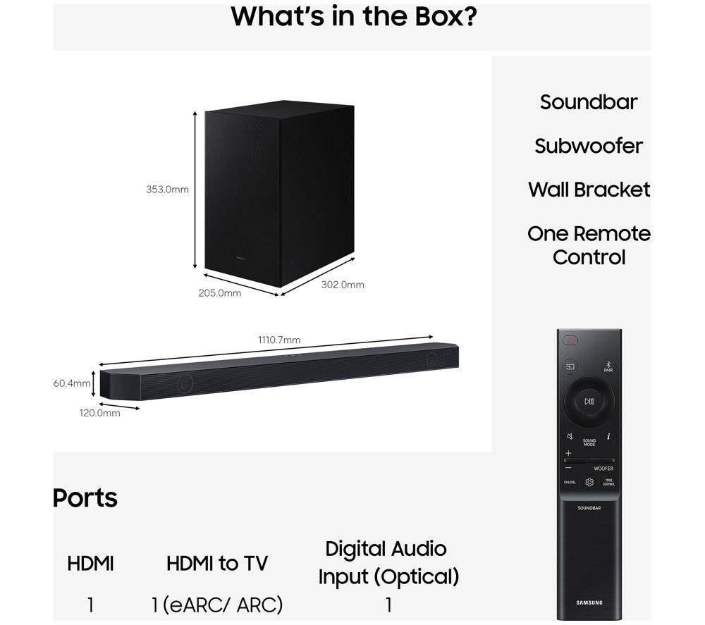 SAMSUNG HW-Q600H/XU 3.1.2 Wireless Sound Bar with Dolby Atmos