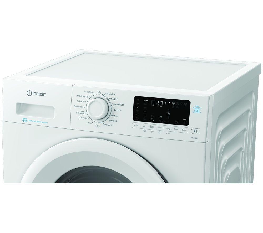 INDESIT Steam Push&Go IDP 10747 UK 10 kg Washer Dryer - White
