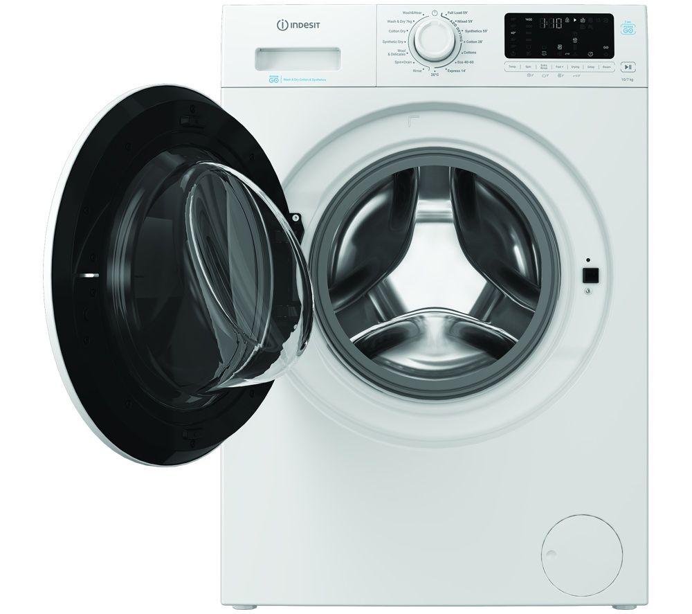 INDESIT Steam Push&Go IDP 10747 UK 10 kg Washer Dryer - White