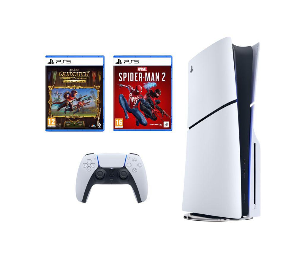 SONY PlayStation 5, Marvel's Spider-Man 2 & Harry Potter: Quidditch Champions Deluxe Edition Bundle