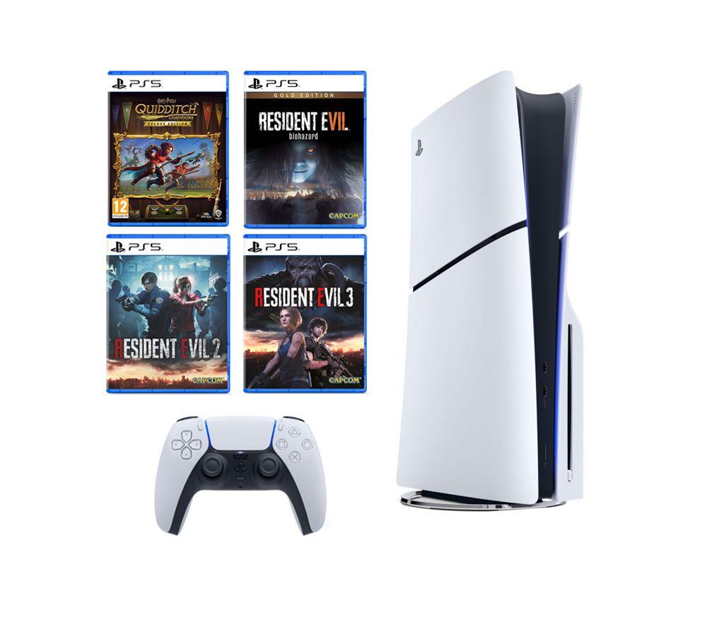 SONY PlayStation 5, Resident Evil 2 Remake, Resident Evil 3 Remake, Harry Potter (Deluxe Edition) & Resident Evil 7 (Gold Edition) Bundle