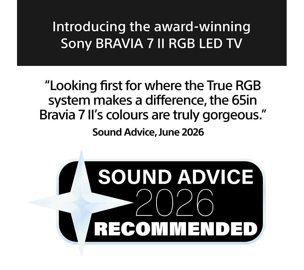 SONY BRAVIA 7 II 50" True RGB Mini LED 4K HDR Smart TV 2026 - K50XR75M2