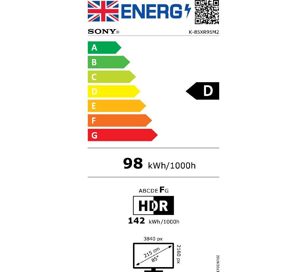 SONY BRAVIA 9 II 85" True RGB Mini LED 4K HDR Smart TV 2026 - 85XR95M2