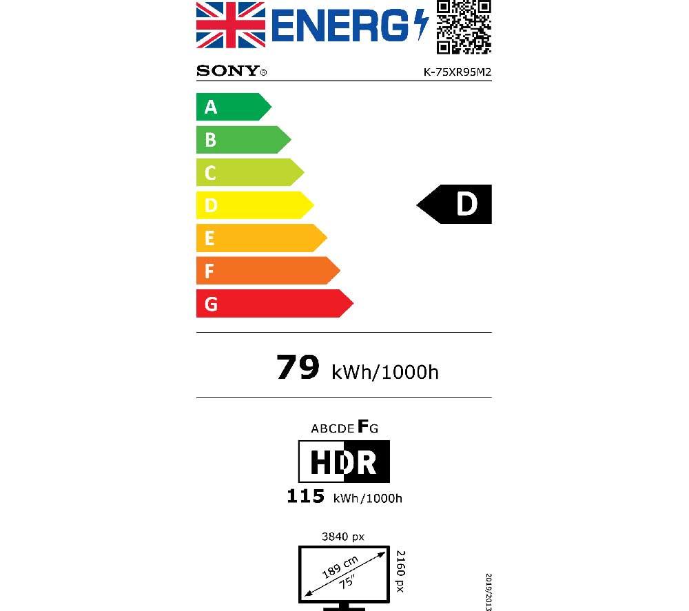 SONY BRAVIA 9 II Smart TV 4K HDR Mini LED RGB Genuino de 75" Modelo 2026 - 75XR95M2