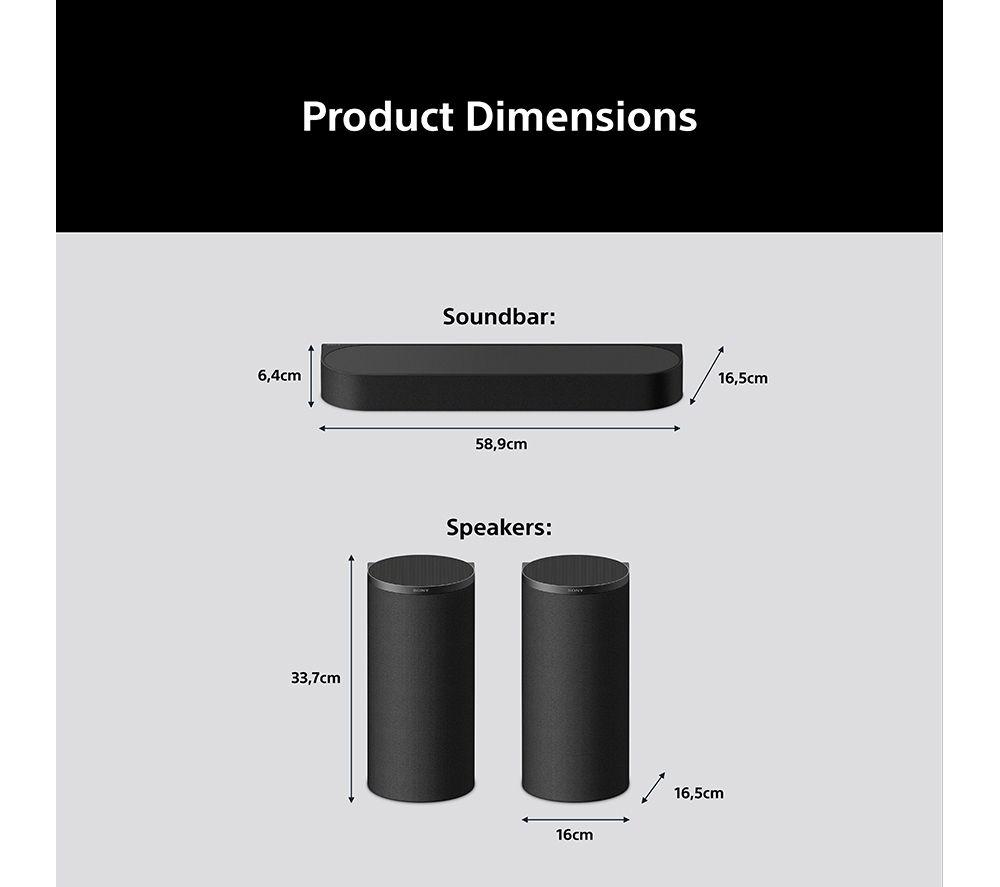 SONY BRAVIA Theatre Trio HT-A8 3.0.2 Three Piece Home Cinema System with Dolby Atmos & DTS:X