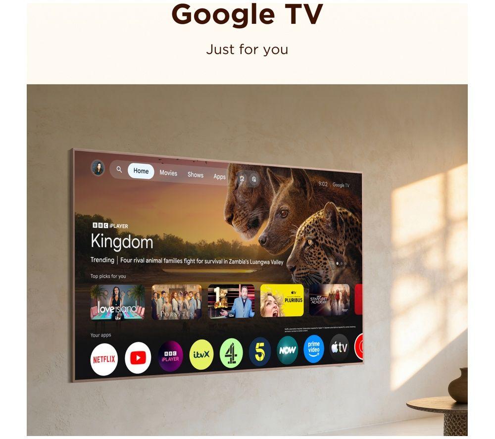TCL NXTVISION A400 Pro 75" QLED 4K HDR Smart Google TV - 75A400 PRO-UK