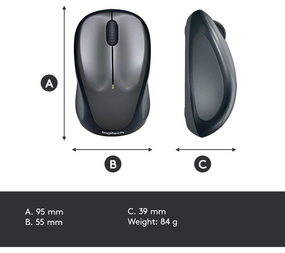 Mouse óptico inalámbrico LOGITECH M235 - Gris
