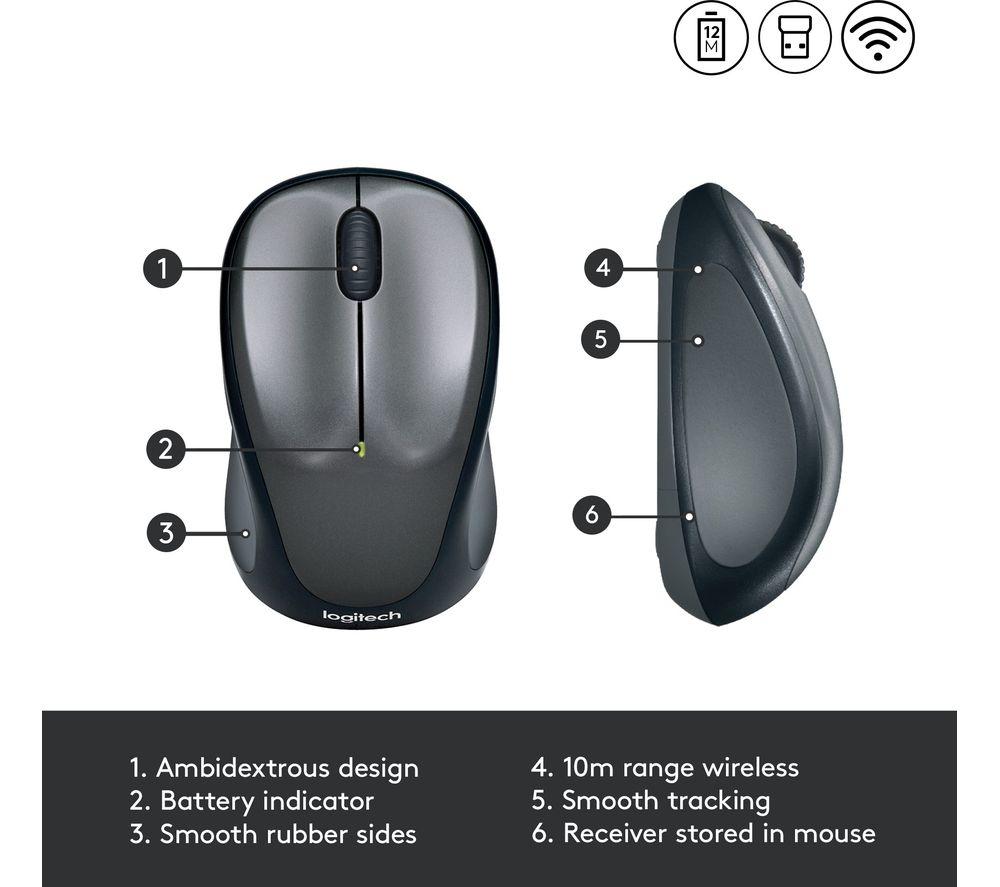Ratón óptico inalámbrico LOGITECH M235 - Rojo