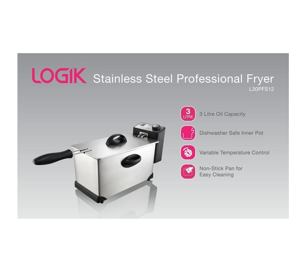 LOGIK L30PFS12 Professional Deep Fryer – Stainless steel