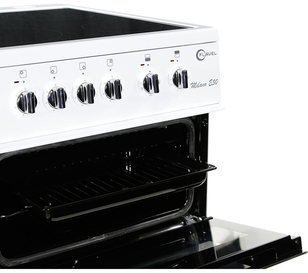 Cocina eléctrica de vitrocerámica FLAVEL MLB5CDW - Blanca