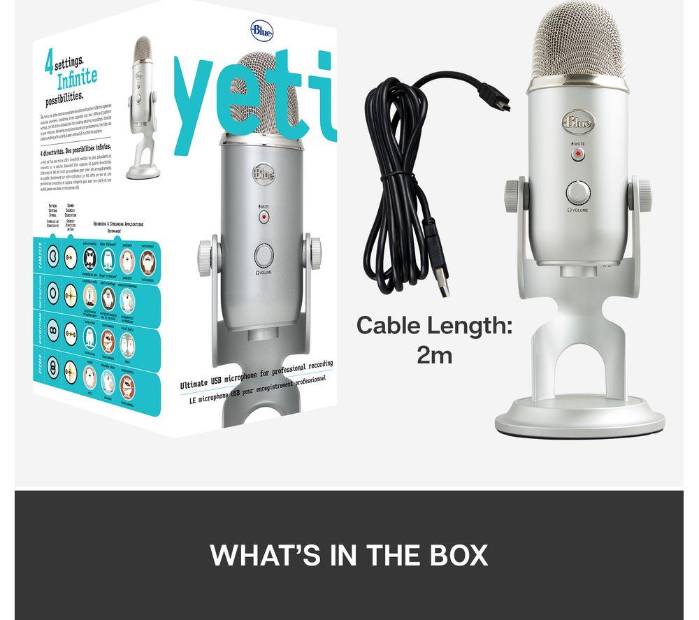 YETI USB Streaming Microphone - Silver