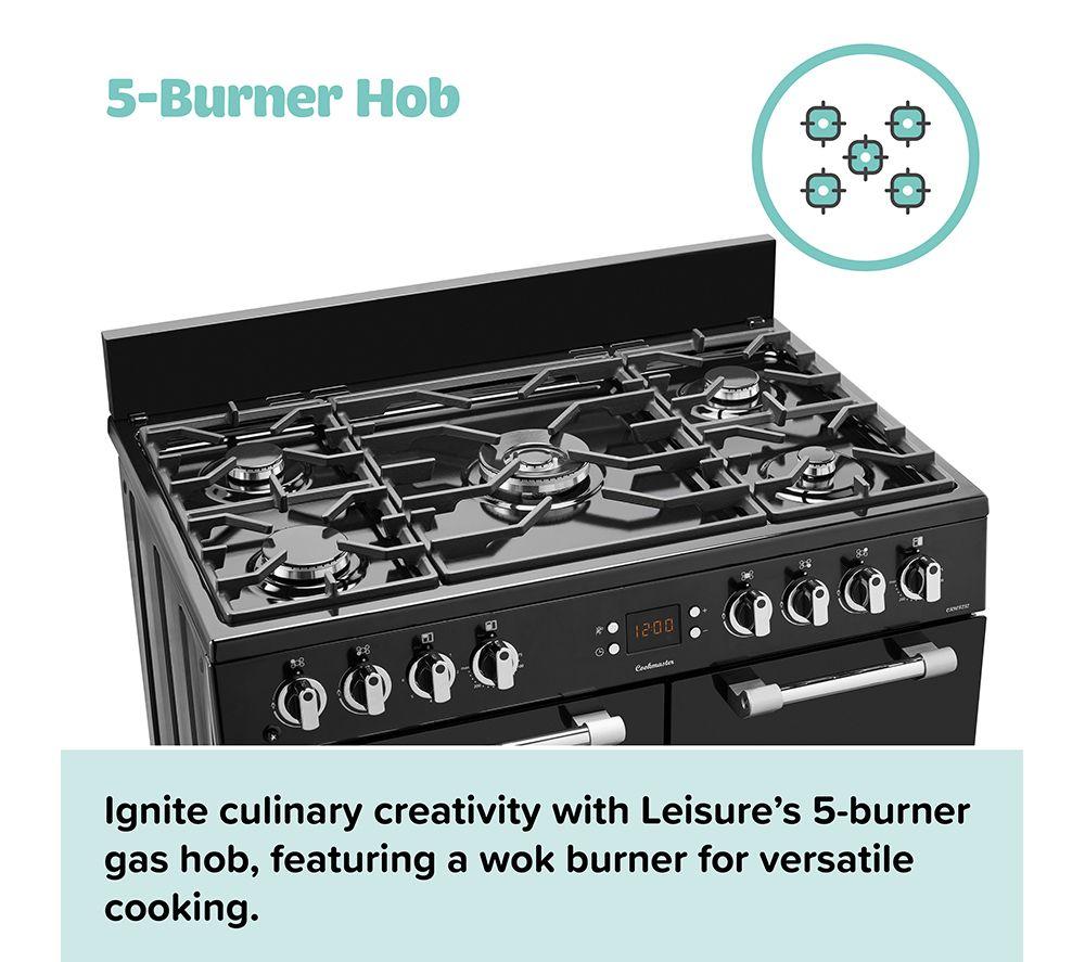 LEISURE Cookmaster CK90F232K 90 cm Dual Fuel Range Cooker - Black