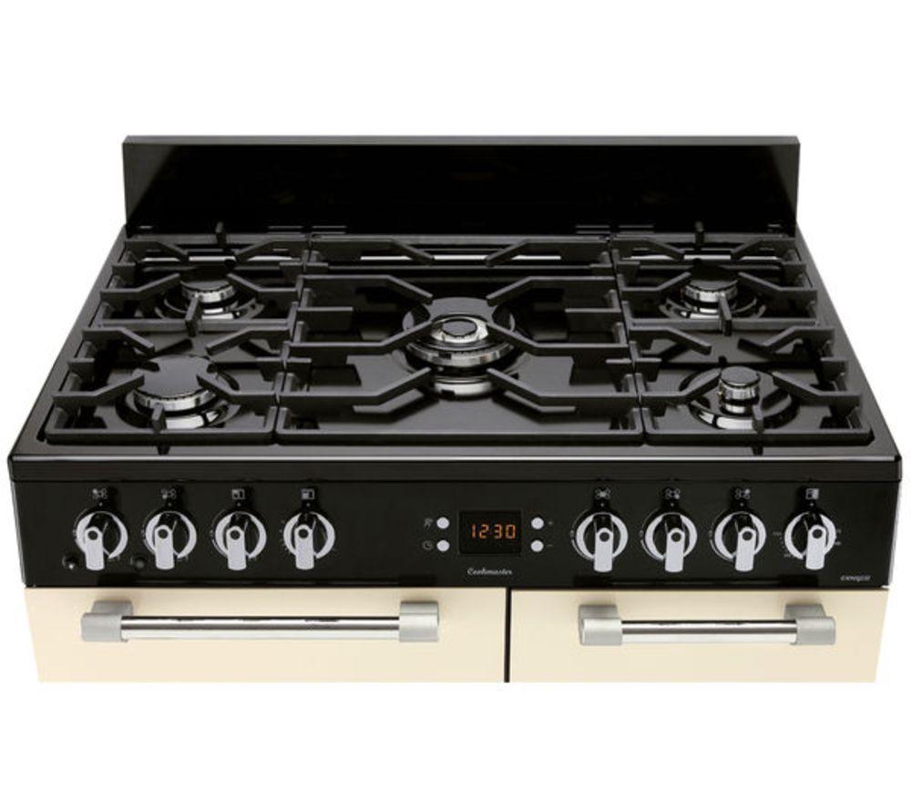Cocina independiente LEISURE Cookmaster CK90G232C de doble combustible - Crema