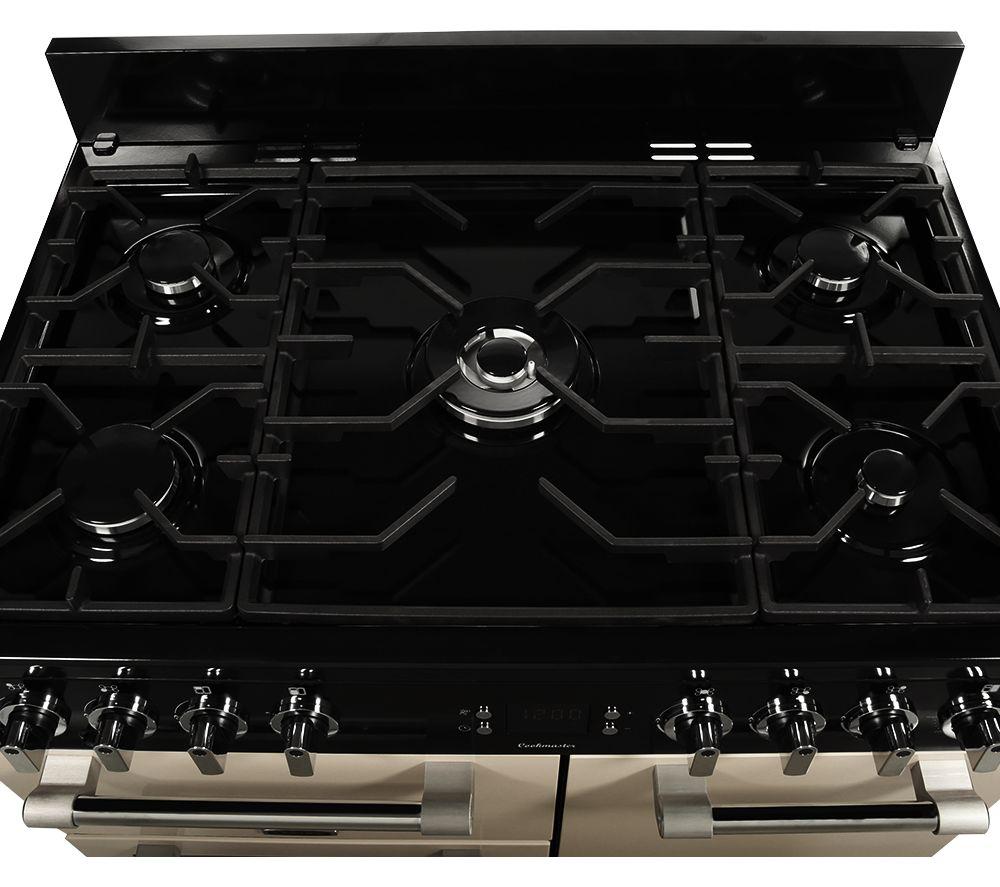 Cocina independiente LEISURE Cookmaster CK90G232C de doble combustible - Crema