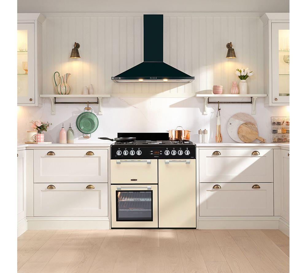 Cocina independiente LEISURE Cookmaster CK90G232C de doble combustible - Crema