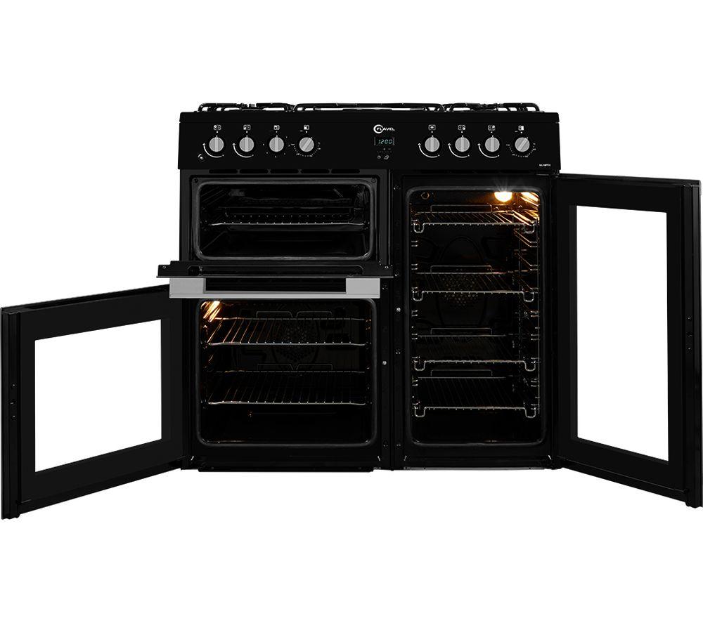 Cocina independiente de doble combustible FLAVEL MLN9FRK de 90 cm - Negro