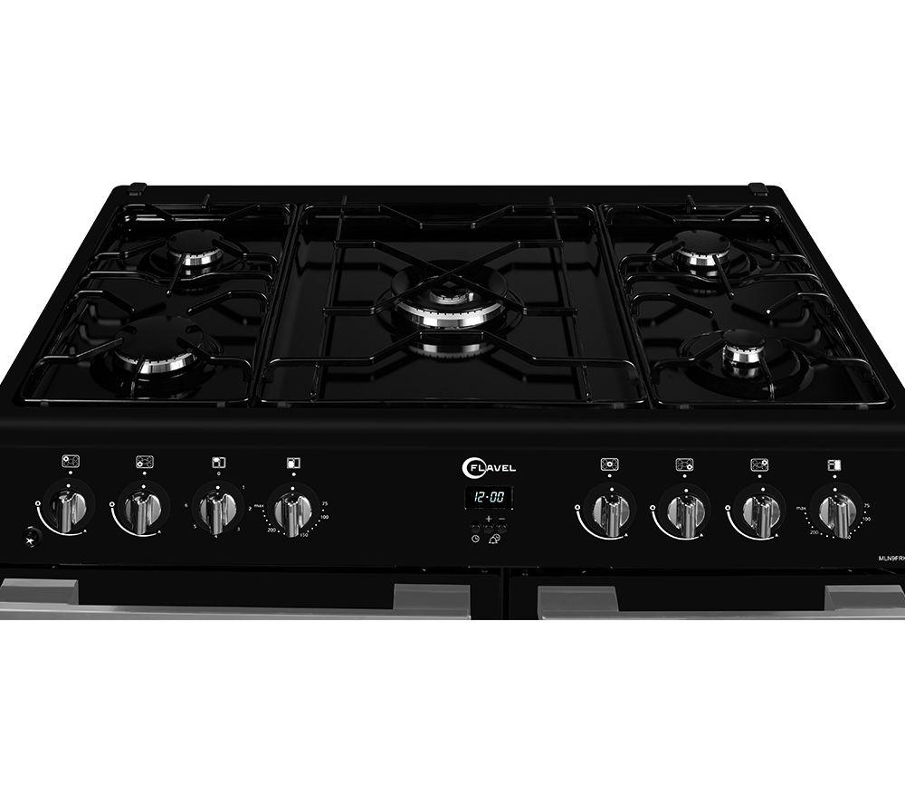 Cocina independiente de doble combustible FLAVEL MLN9FRK de 90 cm - Negro