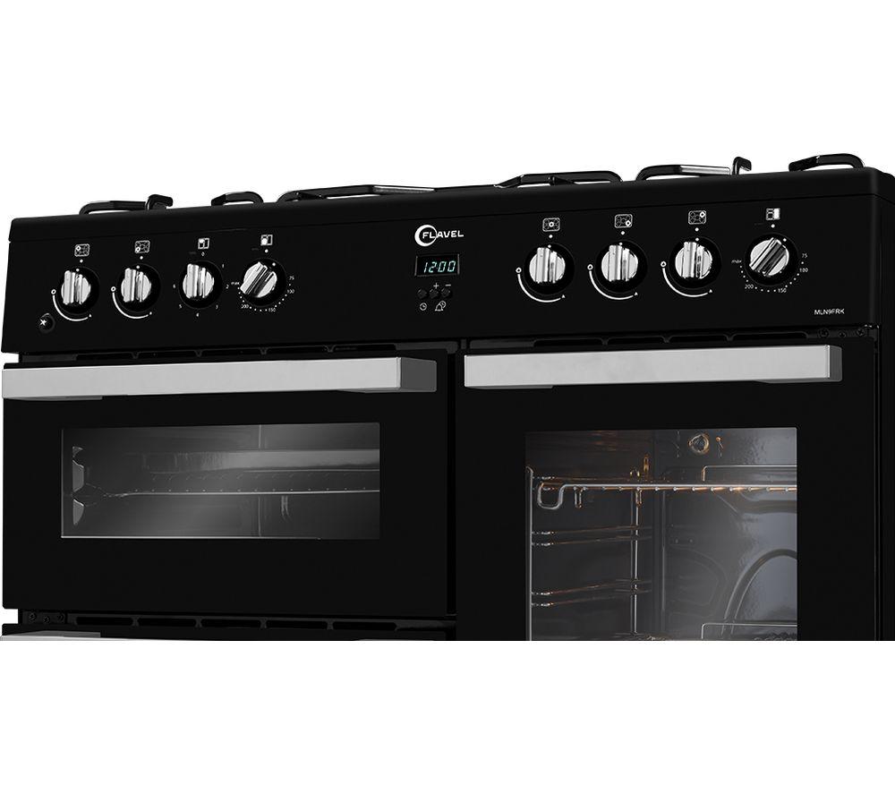 Cocina independiente de doble combustible FLAVEL MLN9FRK de 90 cm - Negro